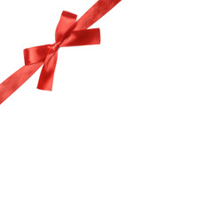 Red ribbon bow