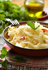 Sour cabbage,traditional dish of russian cuisine.