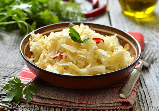 Sour cabbage,traditional dish of russian cuisine.