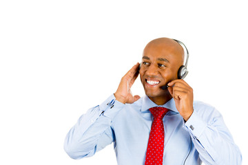 male customer service representative call centre worker