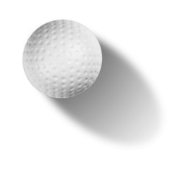 Golf ball on white