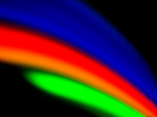 Blue red orange and green abstract. Light reflection on DVD.