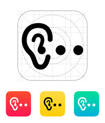 Hearing abstract icon.