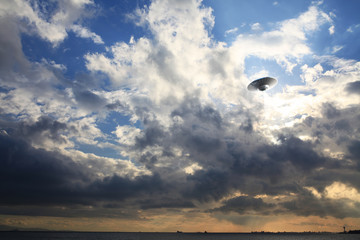 UFO in the sky
