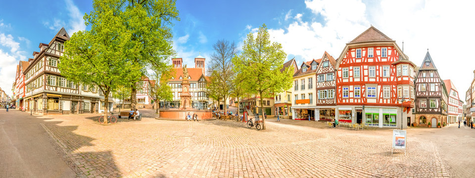 Bensheim Marktplatz 180&deg; Panorama