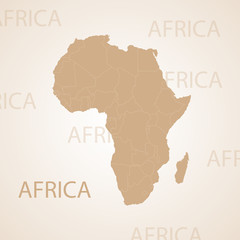 Africa map brown