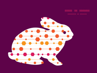 Vector abstract colorful stripes and shapes bunny rabbit