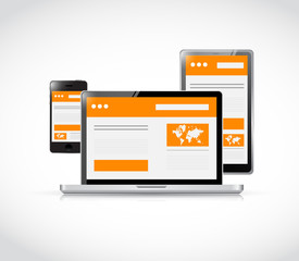 responsive web design. computer electronics