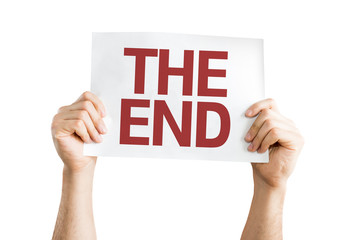 The End card isolated on white
