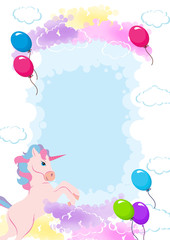 Diploma for children with pony and balloons © maria treter