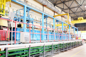 The image of a conveyor at the factory