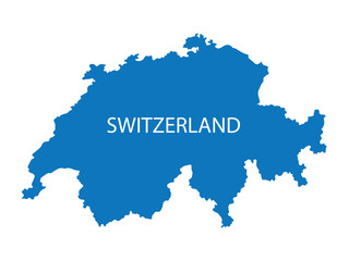 blue map of Switzerland