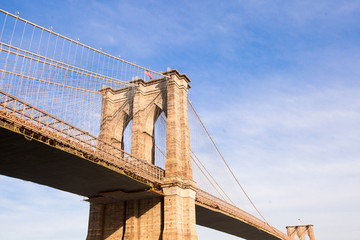 Naklejka premium The Brooklyn bridge, New York City, USA