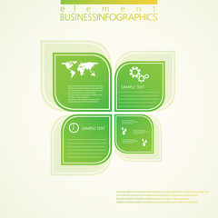 Modern green infographic design. Vector illustration