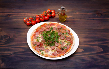 PIADINA WITH MOZZARELLA WURSTEL AND PARSLEY