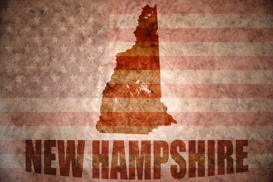 Vintage new hampshire map