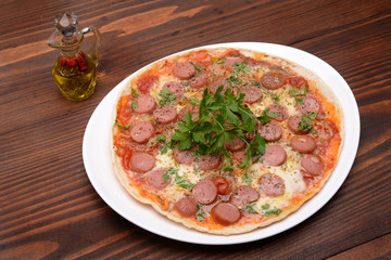 PIADINA WITH MOZZARELLA WURSTEL AND PARSLEY
