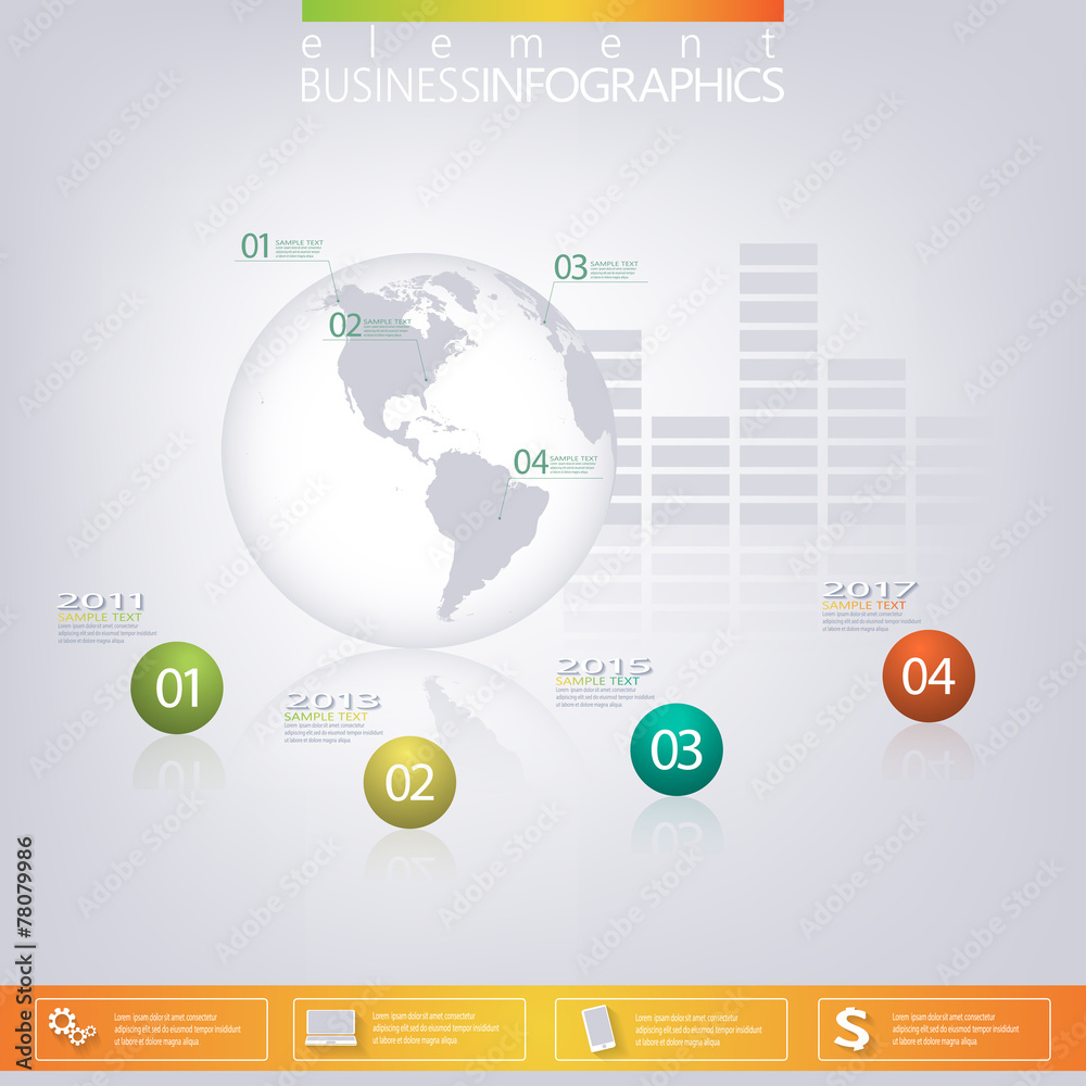 Poster Modern 3D infographic template. Can be used for workflow layout