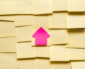 Fototapeta premium a lot of stickers on the wall. concept