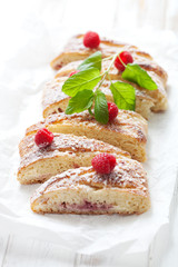 Raspberry sweet roll