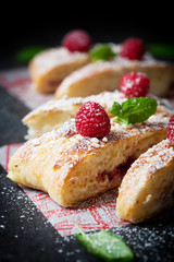 Raspberry sweet roll