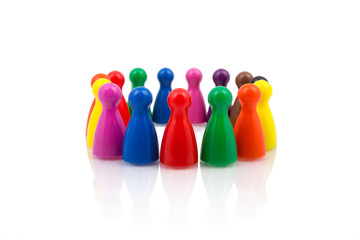 Colorful figures in circle