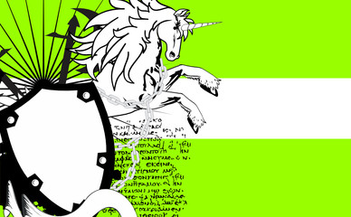 heraldic horse coat of arms background12