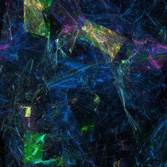 Abstract shapes made of fractal textures.