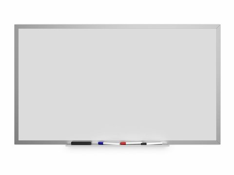 White board isolated on a white background