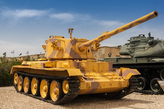 Old Tank In A Museum In Israel