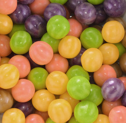background of colored chewing gum round