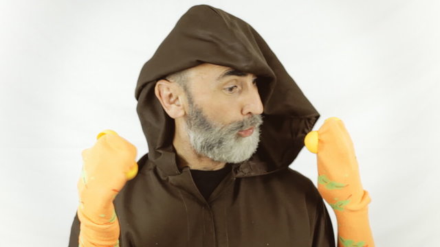 Friar sock puppets prank