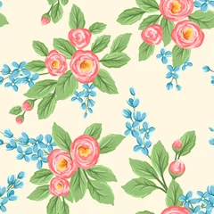 Gordijnen Floral seamless pattern © hoverfly