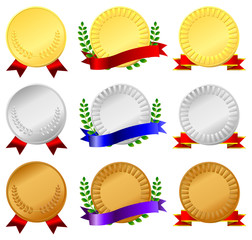 金銀銅メダル（月桂樹フレーム）