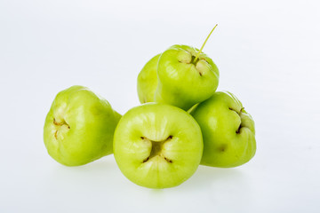 rose apple on white background