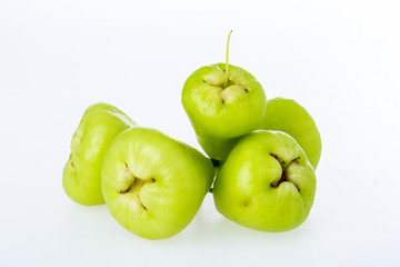 rose apple on white background