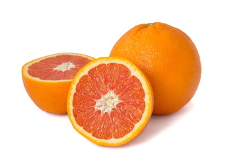 Red orange fruit isolated on white