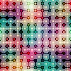 Joined balls pattern on blurred background.