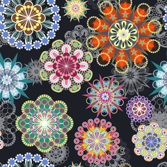 ornate colorful seamless floral pattern