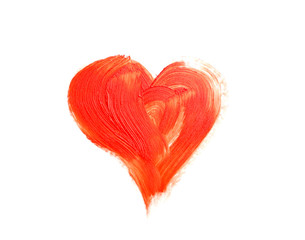 Drawing heart isolated on white