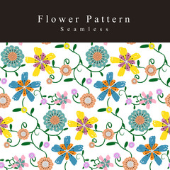adorable flower seamless pattern