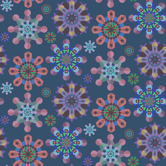 colorful floral seamless pattern background