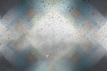 Drops of water on glass and abstract Background with bokeh,defoc