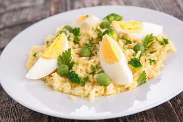 rice and eggs