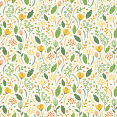 colorful floral seamless background