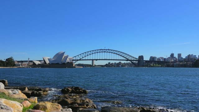 Panoramic view of Sydney Harbour from Mrs Macquarie's Point