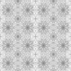abstract geometric floral seamless pattern