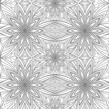 abstract geometric floral seamless pattern