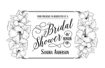 Bridal shower invitation card