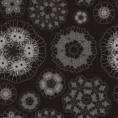 elegant geometric floral seamless pattern
